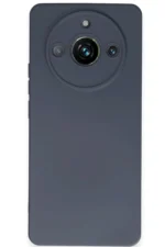 Uray store Realme 11 Pro Kılıf Nano içi Kadife Silikon - Gri