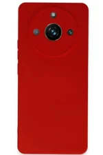 Uray store Realme 11 Pro Kılıf Nano içi Kadife Silikon - Kırmızı