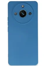 Uray store Realme 11 Pro Kılıf Nano içi Kadife Silikon - Mavi
