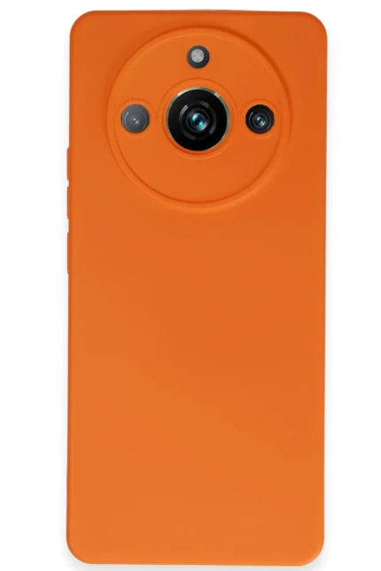 Uray store Realme 11 Pro Kılıf Nano içi Kadife Silikon - Turuncu