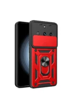 Uray store Realme 11 Pro Kılıf Pars Lens Yüzüklü Silikon - Kırmızı
