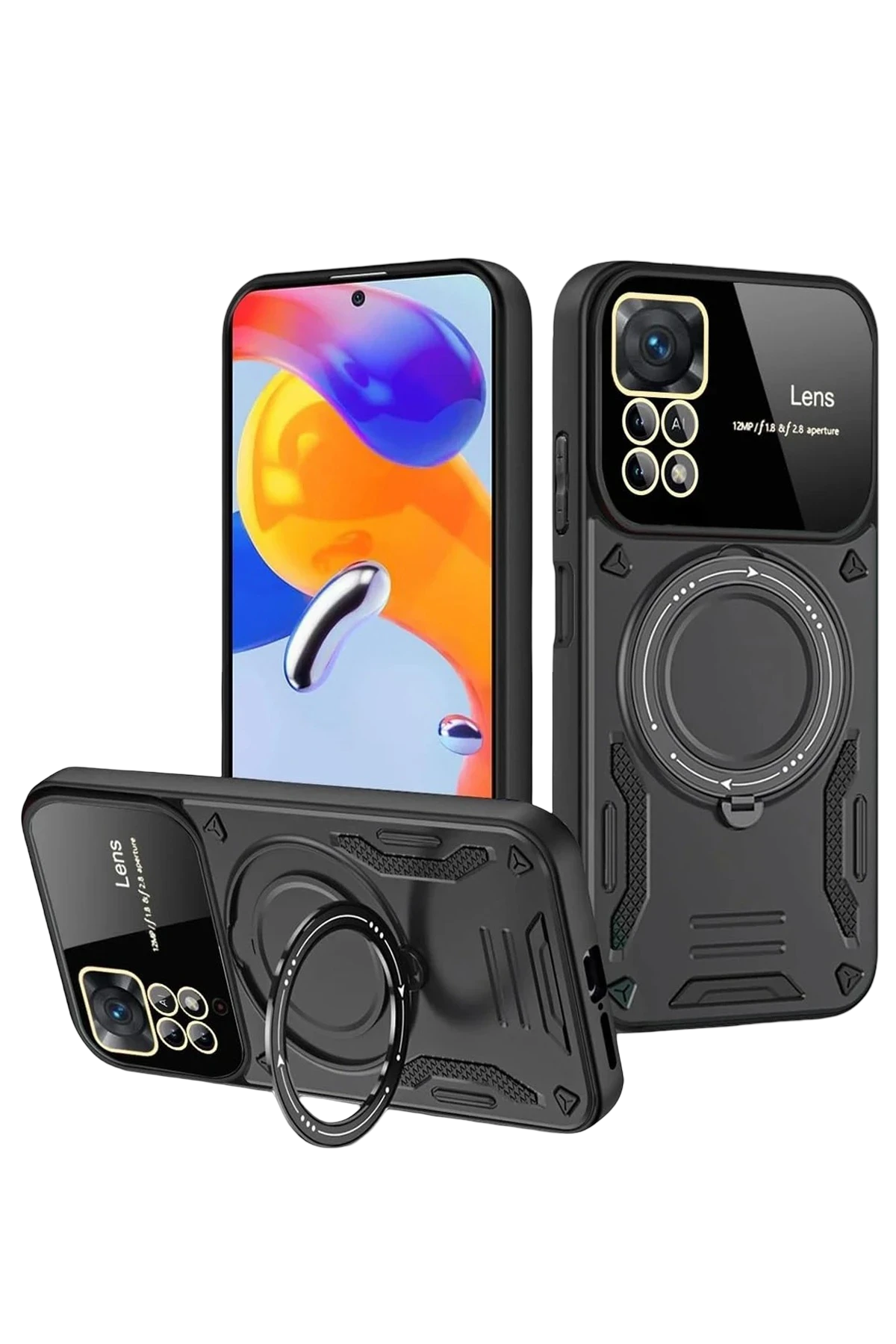 newface-realme-11-pro-plus-joy-lens-standli-kapak-siyah-default Uray store Realme 11 Pro Plus Joy Lens Standlı Kapak - Siyah - Görsel 1