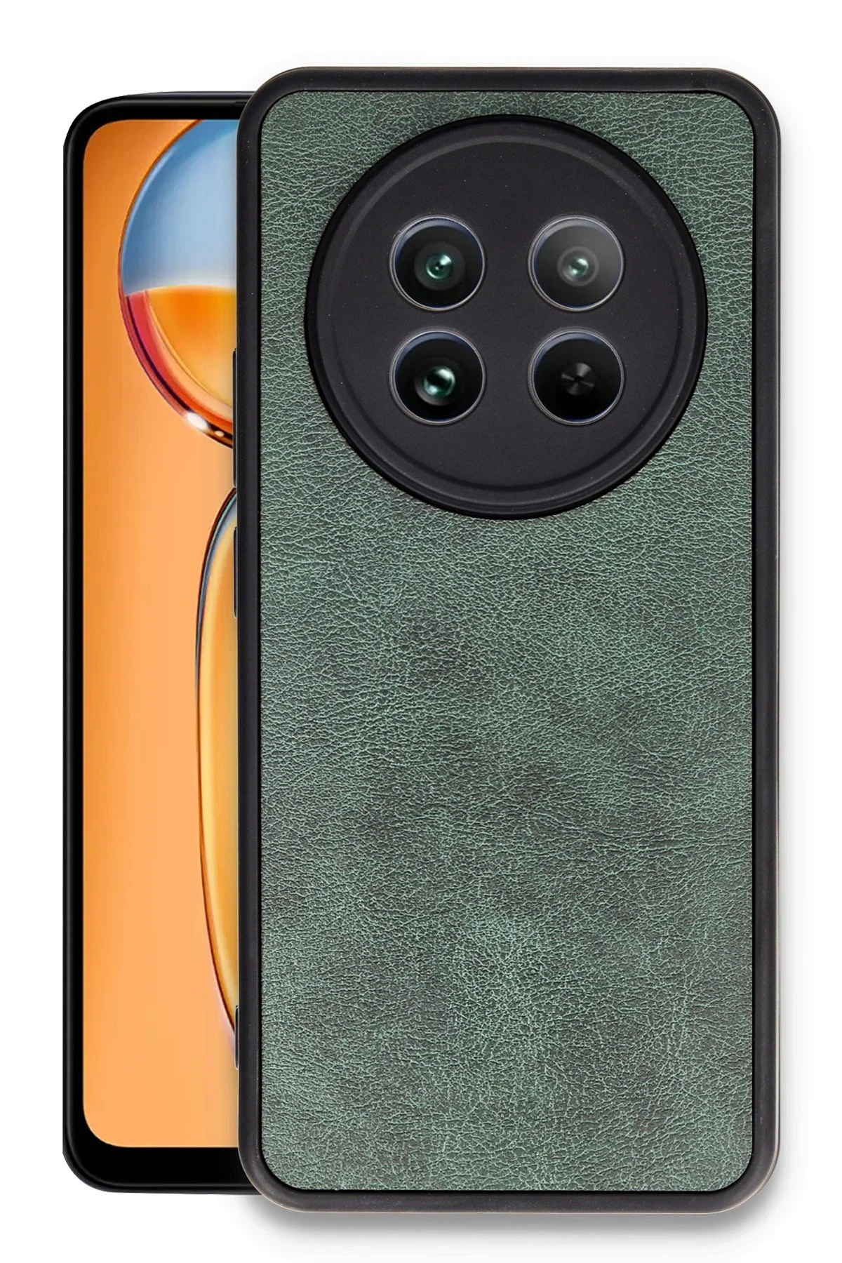 newface-realme-12-5g-kilif-aras-deri-kapak-koyu-yesil-default Uray store Realme 12 5G Kılıf Aras Deri Kapak - Koyu Yeşil - Görsel 1