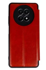 Uray store Realme 12 5G Kılıf Flip Cover - Kırmızı - Görsel 2