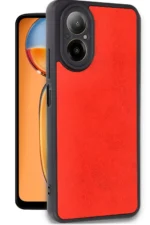 Uray store Realme 12 Lite Kılıf Aras Deri Kapak - Kırmızı - Görsel 2