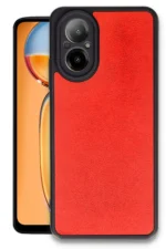 Uray store Realme 12 Lite Kılıf Aras Deri Kapak - Kırmızı
