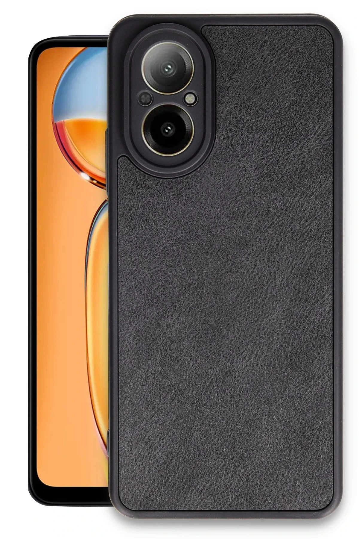 newface-realme-12-lite-kilif-aras-deri-kapak-siyah-default Uray store Realme 12 Lite Kılıf Aras Deri Kapak - Siyah - Görsel 1