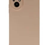 Uray store Realme 12 Lite Kılıf Nano içi Kadife Silikon - Pudra