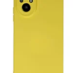 Uray store Realme 12 Lite Kılıf Nano içi Kadife Silikon - Sarı