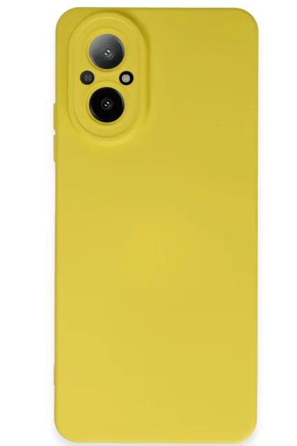 Uray store Realme 12 Lite Kılıf Nano içi Kadife Silikon - Sarı