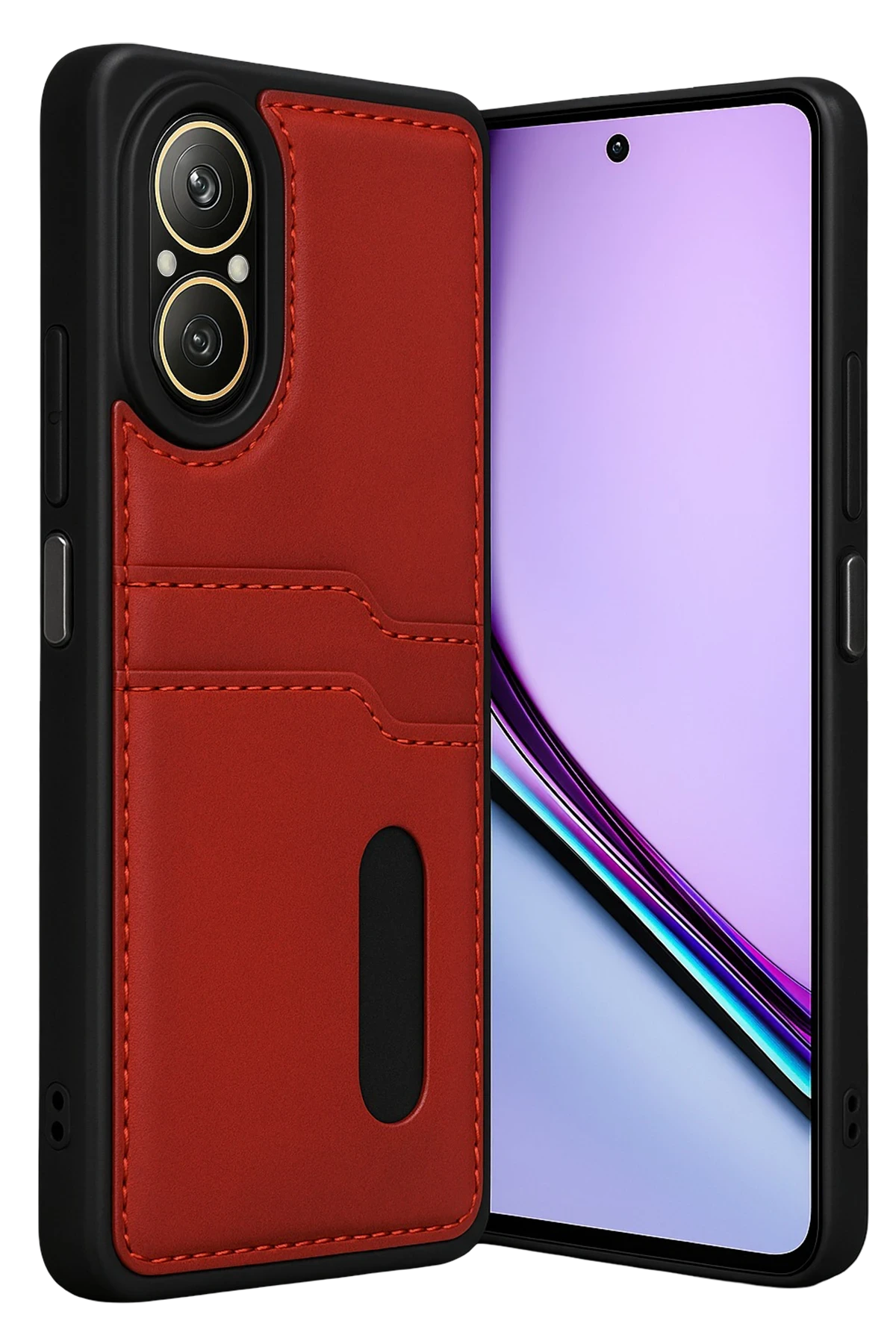 newface-realme-12-lite-kilif-sara-kartvizitli-deri-kilif-kirmizi-default Uray store Realme 12 Lite Kılıf Sara Kartvizitli Deri Kılıf - Kırmızı - Görsel 1