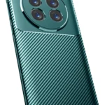 Uray store Realme 12 Pro Plus Kılıf Auto Focus Karbon Kapak - Koyu Yeşil