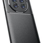 Uray store Realme 12 Pro Plus Kılıf Auto Focus Karbon Kapak - Siyah