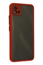 Uray store Realme C11 2021 Kılıf Montreal Silikon Kapak - Kırmızı - Görsel 3