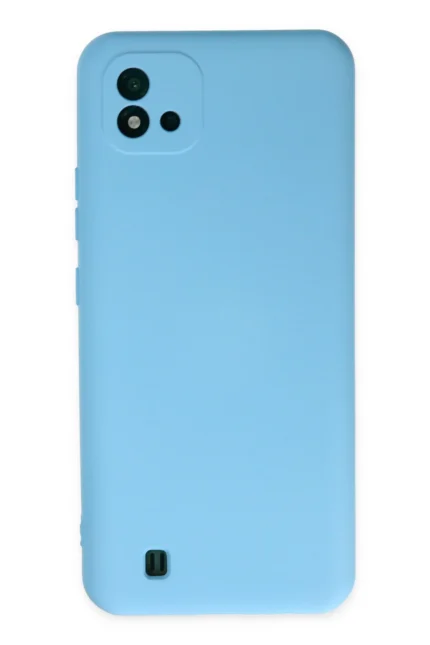 Uray store Realme C11 2021 Kılıf Nano içi Kadife Silikon - Mavi