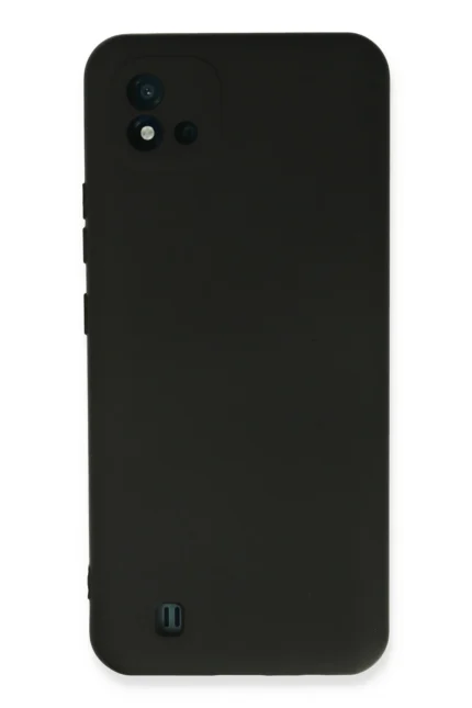 Uray store Realme C11 2021 Kılıf Nano içi Kadife Silikon - Siyah