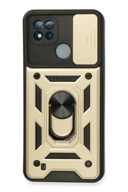 Uray store Realme C11 2021 Kılıf Pars Lens Yüzüklü Silikon - Gold