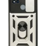 Uray store Realme C11 2021 Kılıf Pars Lens Yüzüklü Silikon - Gümüş