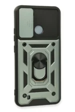Uray store Realme C11 2021 Kılıf Pars Lens Yüzüklü Silikon - Yeşil - Görsel 3