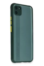Uray store Realme C11 Kılıf Miami Şeffaf Silikon - Koyu Yeşil