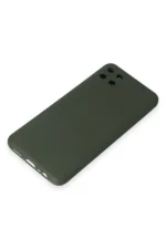 Uray store Realme C11 Kılıf Nano içi Kadife Silikon - Koyu Yeşil - Görsel 4