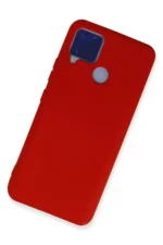 Uray store Realme C15 Kılıf Nano içi Kadife Silikon - Kırmızı - Görsel 2