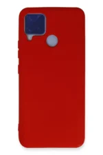 Uray store Realme C15 Kılıf Nano içi Kadife Silikon - Kırmızı