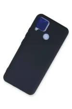 Uray store Realme C15 Kılıf Nano içi Kadife Silikon - Lacivert - Görsel 2