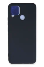 Uray store Realme C15 Kılıf Nano içi Kadife Silikon - Lacivert