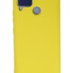 Uray store Realme C15 Kılıf Nano içi Kadife Silikon - Sarı