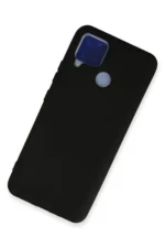 Uray store Realme C15 Kılıf Nano içi Kadife Silikon - Siyah - Görsel 2
