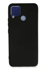 Uray store Realme C15 Kılıf Nano içi Kadife Silikon - Siyah