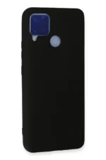 Uray store Realme C15 Kılıf Nano içi Kadife Silikon - Siyah - Görsel 3