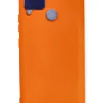 Uray store Realme C15 Kılıf Nano içi Kadife Silikon - Turuncu