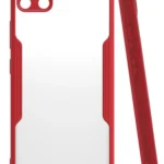 Uray store Realme C15 Kılıf Platin Silikon - Kırmızı