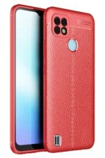 Uray store Realme C21 Kılıf Auto Focus Kapak - Kırmızı