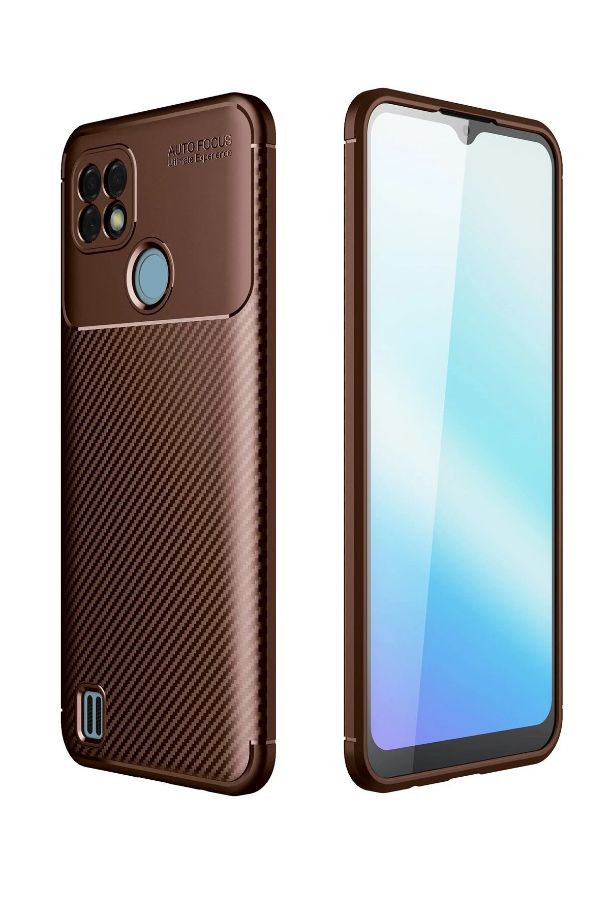 newface-realme-c21-kilif-auto-focus-karbon-kapak-kahverengi-default Uray store Realme C21 Kılıf Auto Focus Karbon Kapak - Kahverengi - Görsel 1