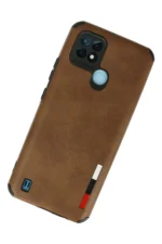 Uray store Realme C21 Kılıf Loop Deri Silikon - Kahverengi - Görsel 2