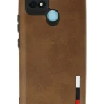 Uray store Realme C21 Kılıf Loop Deri Silikon - Kahverengi