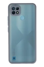 Uray store Realme C21 Kılıf Montreal Silikon Kapak - Gri