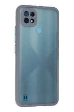 Uray store Realme C21 Kılıf Montreal Silikon Kapak - Gri - Görsel 3