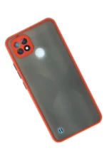 Uray store Realme C21 Kılıf Montreal Silikon Kapak - Kırmızı - Görsel 2