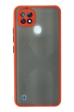 Uray store Realme C21 Kılıf Montreal Silikon Kapak - Kırmızı