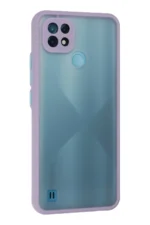 Uray store Realme C21 Kılıf Montreal Silikon Kapak - Mor - Görsel 3