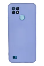 Uray store Realme C21 Kılıf Nano içi Kadife Silikon - Lila - Görsel 2
