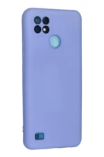 Uray store Realme C21 Kılıf Nano içi Kadife Silikon - Lila