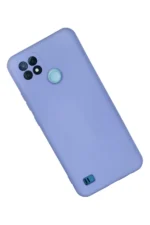 Uray store Realme C21 Kılıf Nano içi Kadife Silikon - Lila - Görsel 3
