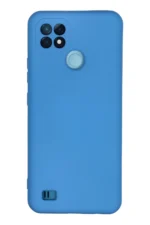 Uray store Realme C21 Kılıf Nano içi Kadife Silikon - Mavi