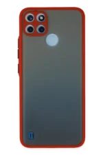 Uray store Realme C21Y Kılıf Montreal Silikon Kapak - Kırmızı
