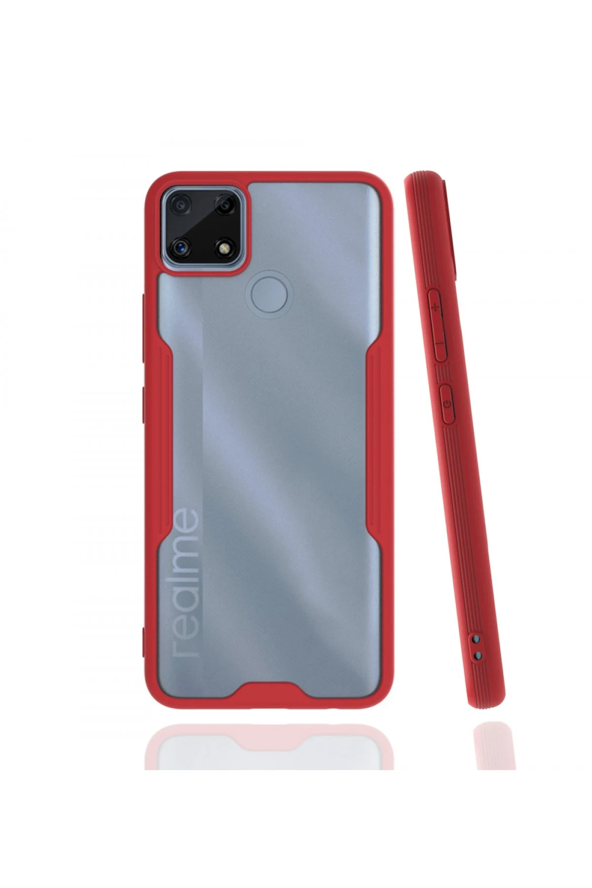newface-realme-c25-kilif-platin-silikon-kirmizi-default Uray store Realme C25 Kılıf Platin Silikon - Kırmızı - Görsel 1